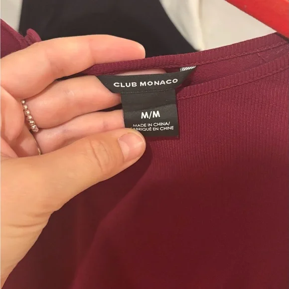 Club Monaco Deep Red Blouse - Picture 4 of 5